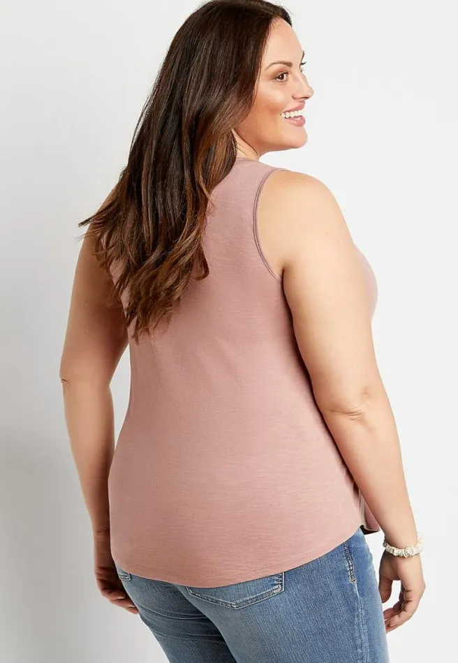 Plus Size 247 Pink Classic Tank Top Women Maurices Plus Tops