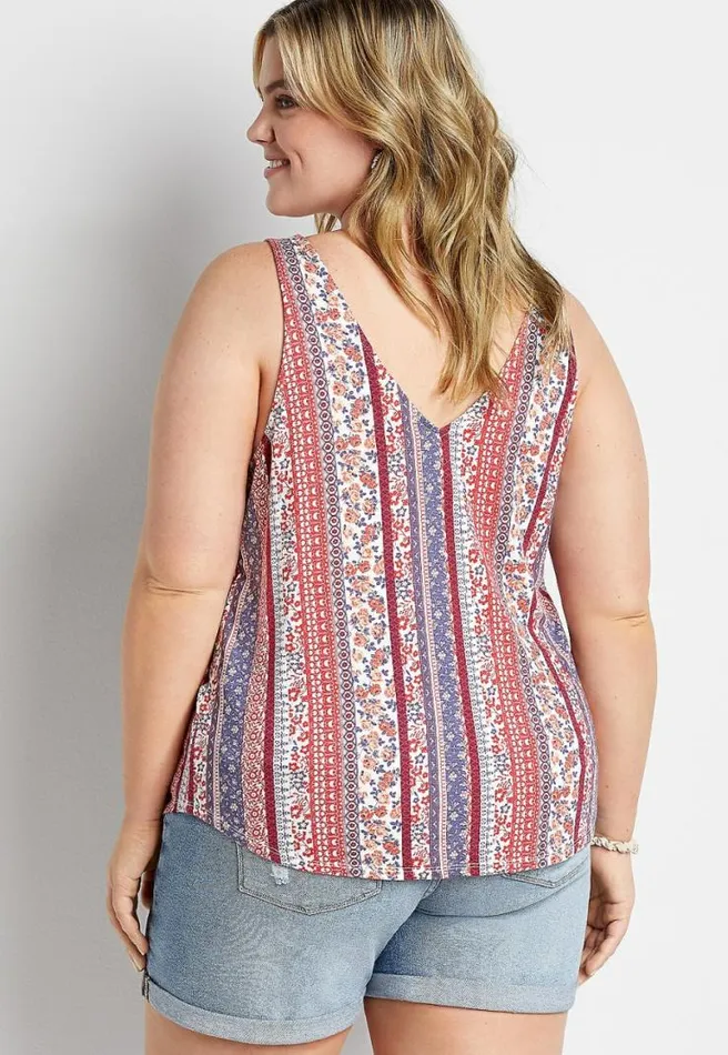 Plus Size Americana Henley Tank Top Women Maurices Plus Tops