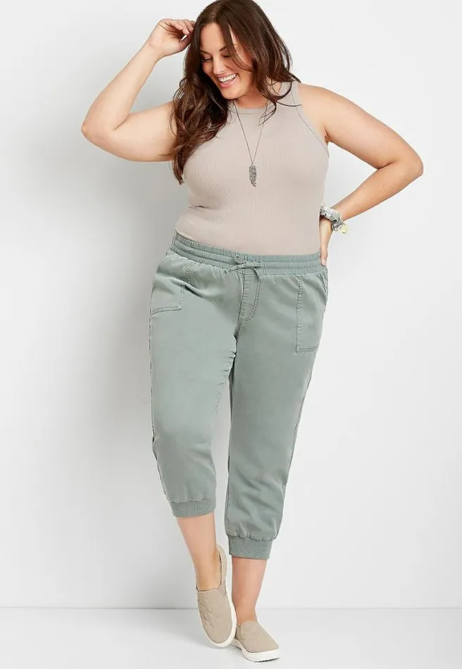 Plus Size Cropped Weekender Jogger Pant Women Maurices Plus Bottoms