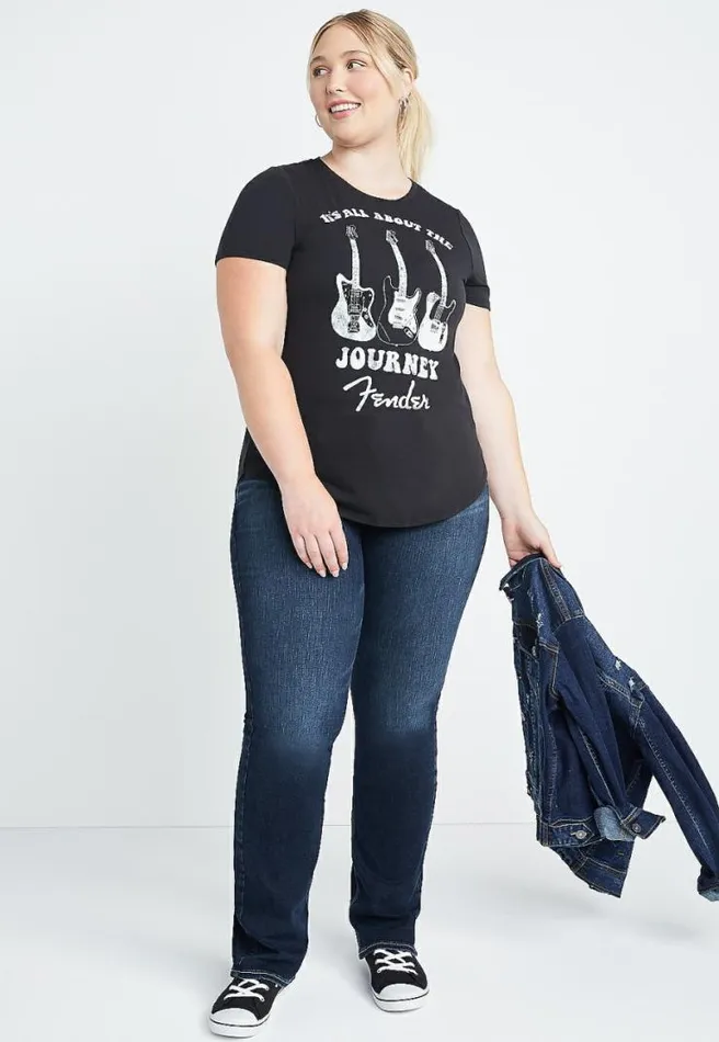 Plus Size Fender Guitar Graphic Tee Women Maurices Plus Tops