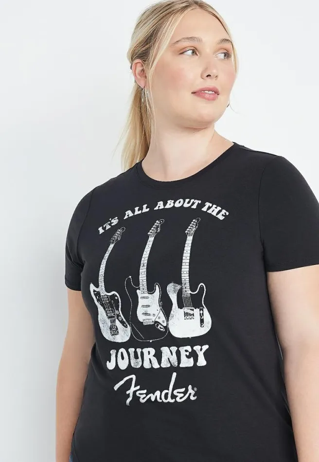 Plus Size Fender Guitar Graphic Tee Women Maurices Plus Tops