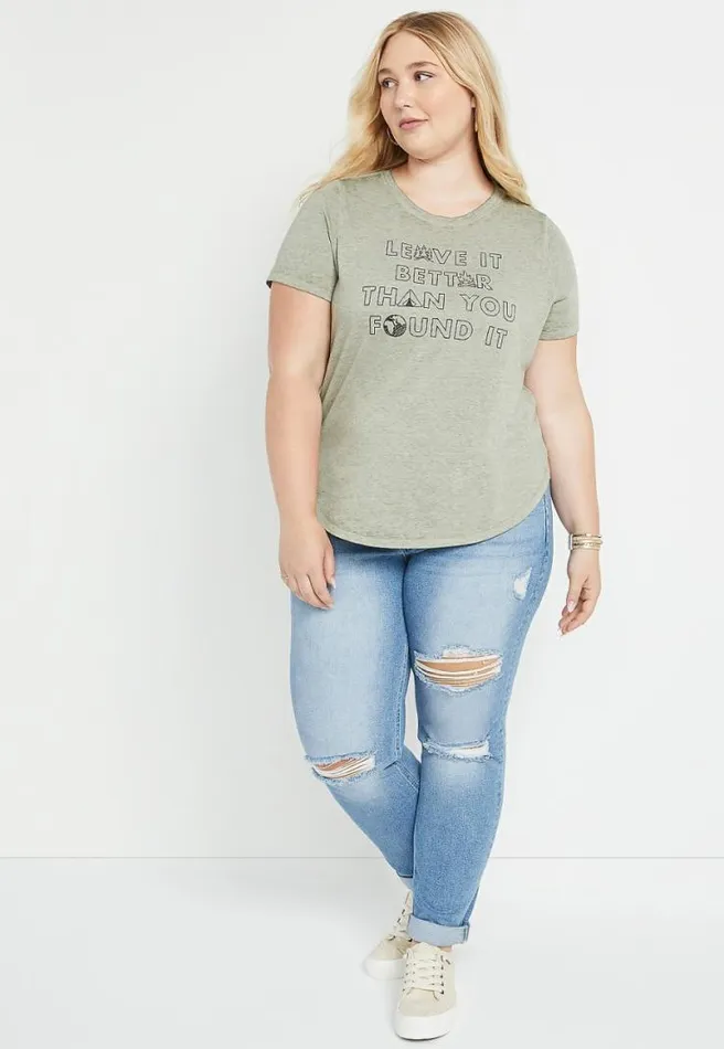 Plus Size Green Better Than You Found It Graphic Tee Women Maurices Plus Tops