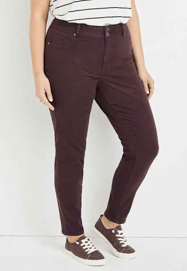Plus Size High Rise Double Button Jegging Made With RepreveandReg Women Maurices Plus Jeans
