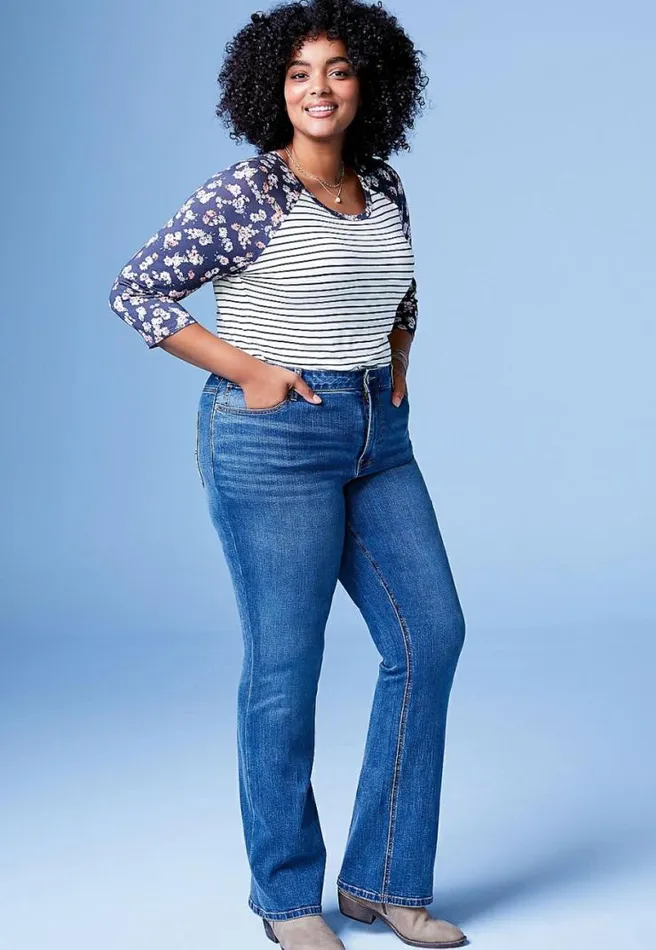 Plus Size M Jeans By Maurices High Rise Curvy Medium Wash Slim Boot Jean Women Maurices Plus Jeans