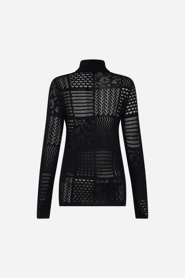 POINTELLE TURTLE NECK KNIT STITCHED IN TIME Stitched In Time Womens Camilla Knitwear