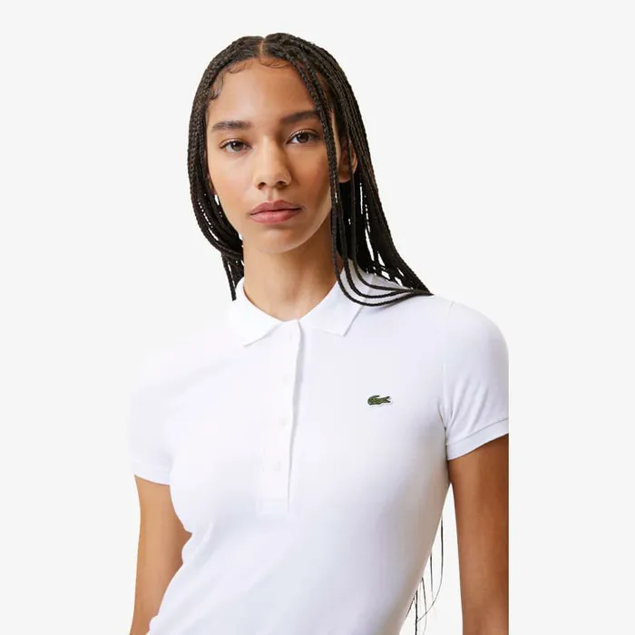Polos Women Lacoste Women039s L12D Slim Fit Jersey Polo White 001