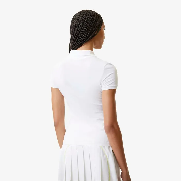 Polos Women Lacoste Women039s L12D Slim Fit Jersey Polo White 001
