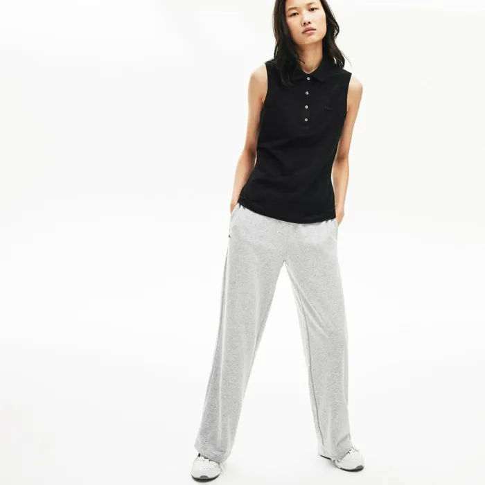 Polos Women Lacoste Women039s L12D Slim Fit Sleeveless Polo Black 031