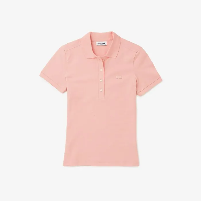 Polos Women Lacoste Women039s L12D Slim Fit Stretch Mini Piqu Polo Pink Sfi