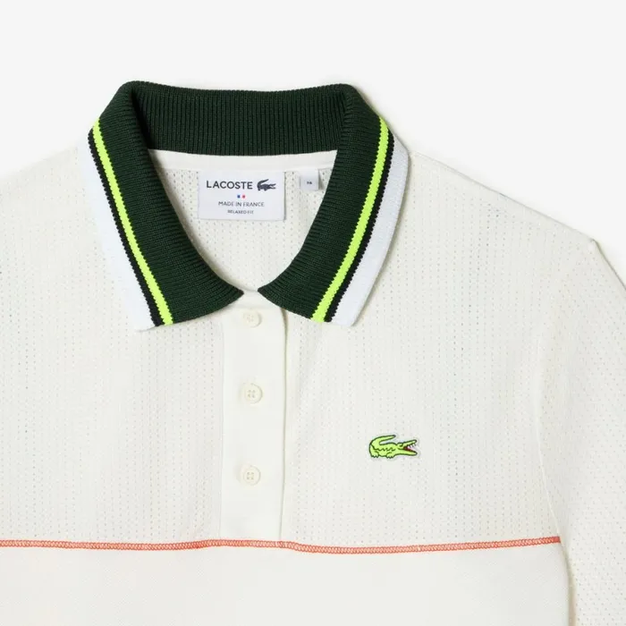 Polos Women Lacoste Womens Organic Cotton French Made Loose Cut Polo White 70v