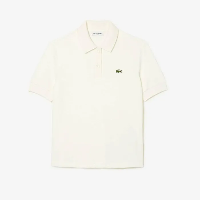 Polos Women Lacoste Womens Organic Cotton Terry Polo White 70v