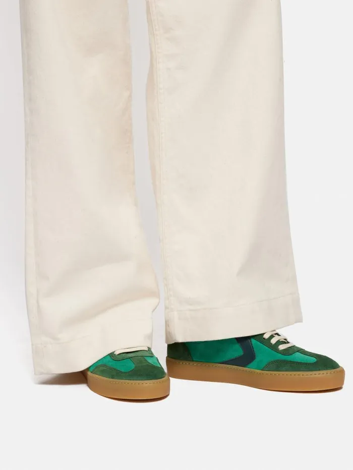 Portland Vintage Classic Trainer Green Women Jigsaw Trainers