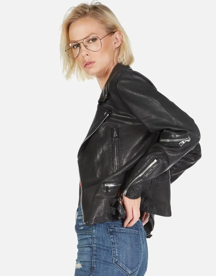 Posey Skeleton Hand Heart Black Women Lauren Moshi Jackets