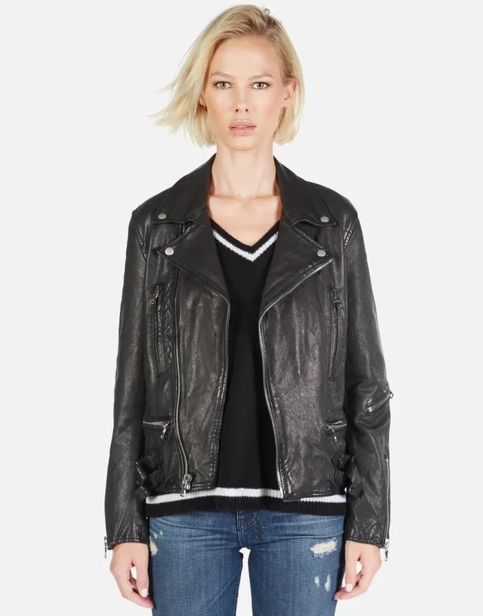 Posey Skeleton Hand Heart Black Women Lauren Moshi Jackets