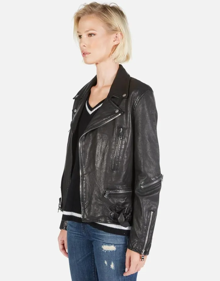 Posey Skeleton Hand Heart Black Women Lauren Moshi Jackets