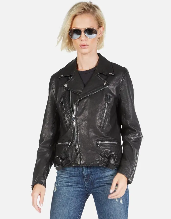 Posey Skeleton Hand Heart Black Women Lauren Moshi Jackets