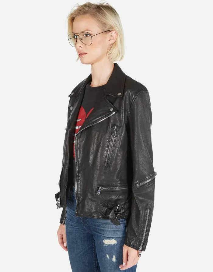 Posey Skeleton Hand Heart Black Women Lauren Moshi Jackets