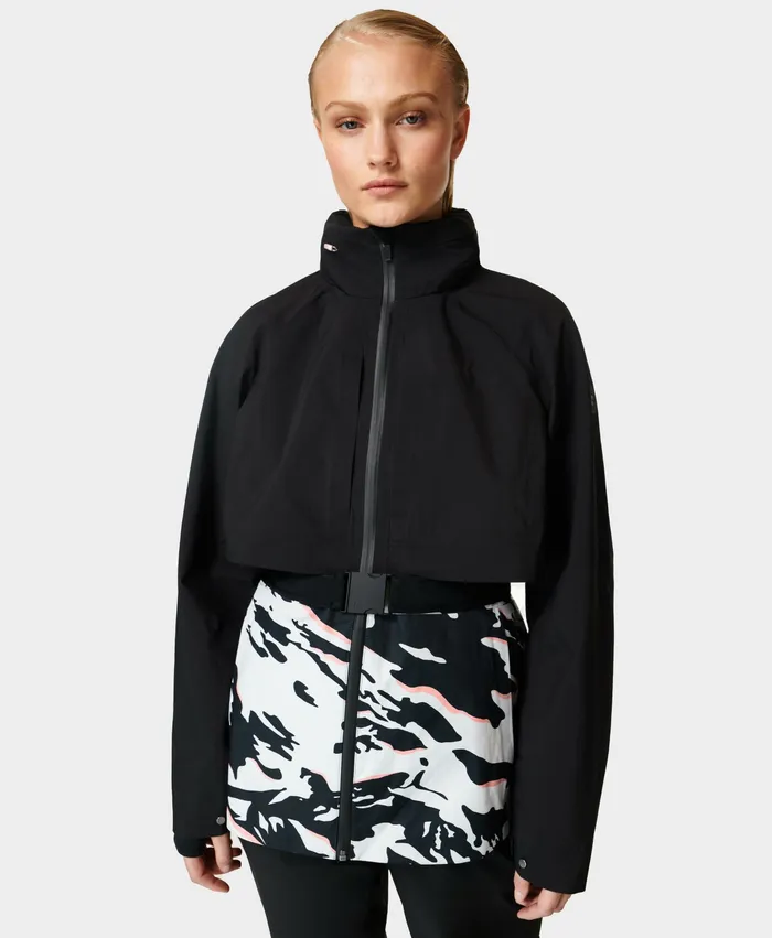 Pro Light Ski Jacket Black Peaks Print Coats and Jackets Sweaty Betty Women
