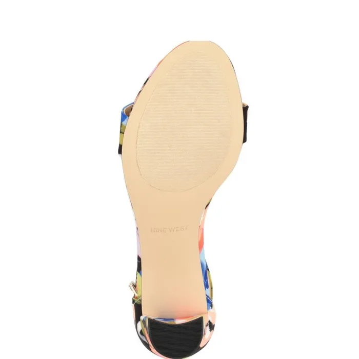 Pruce Ankle Strap Block Heel Sandals Black Floral Women Nine West Sandals Pruce Ankle Strap Block Heel Sandals Black Floral Women Nine West Sandals
