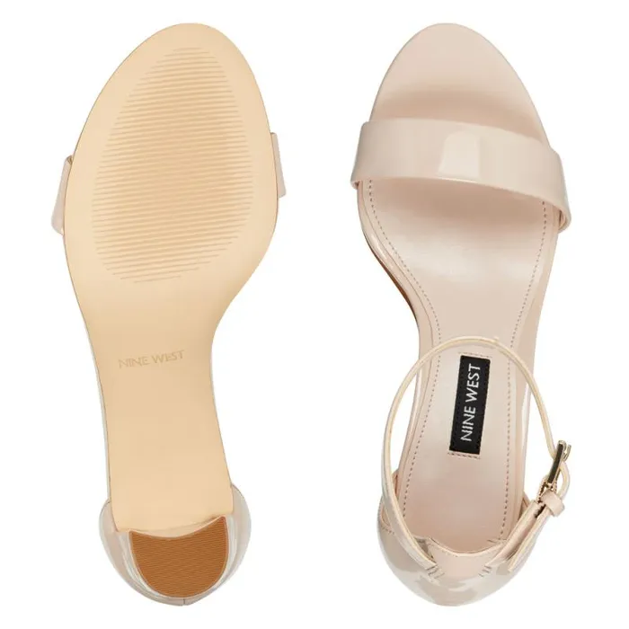 Pruce Ankle Strap Block Heel Sandals Cashmere Patent Women Nine West Sandals Pruce Ankle Strap Block Heel Sandals Cashmere Patent Women Nine West Sandals