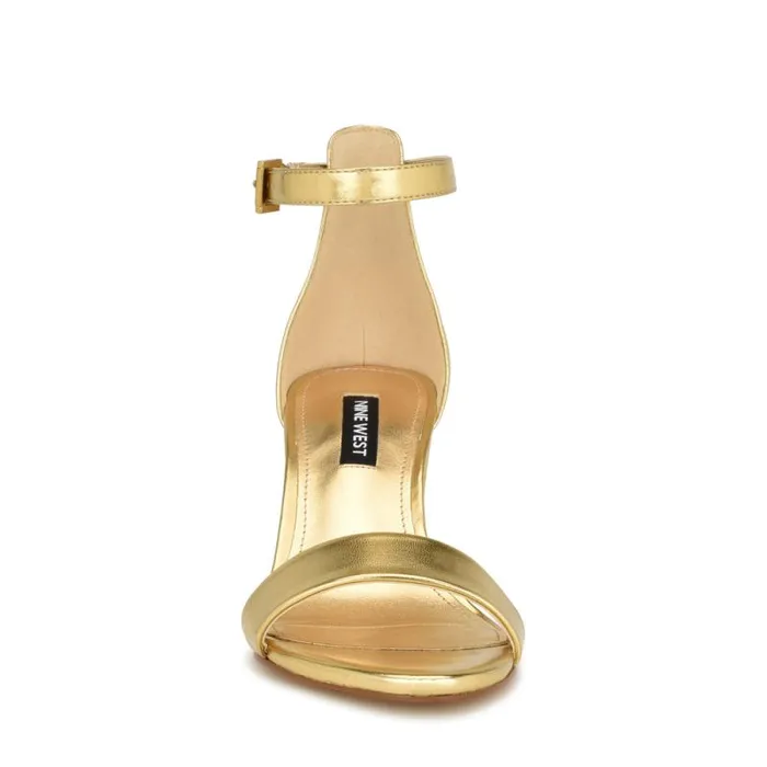Pruce Ankle Strap Block Heel Sandals Gold Women Nine West Sandals Pruce Ankle Strap Block Heel Sandals Gold Women Nine West Sandals