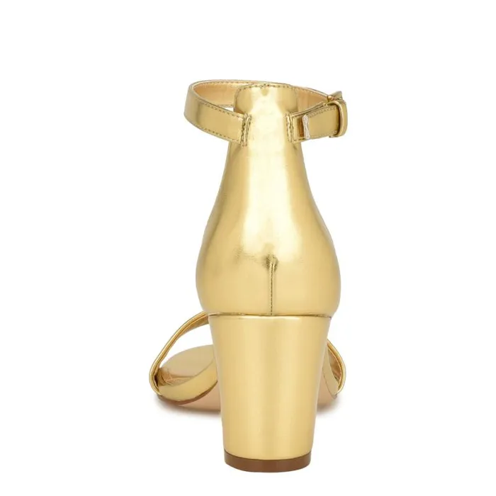 Pruce Ankle Strap Block Heel Sandals Gold Women Nine West Sandals Pruce Ankle Strap Block Heel Sandals Gold Women Nine West Sandals