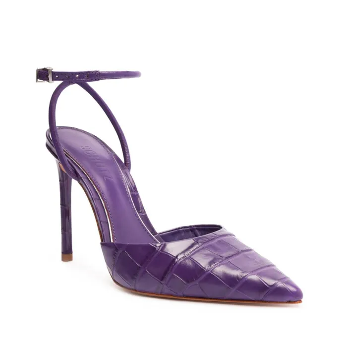 Pumps Deby Leather Pump Purple Cherry Schutz Shoes Pumps