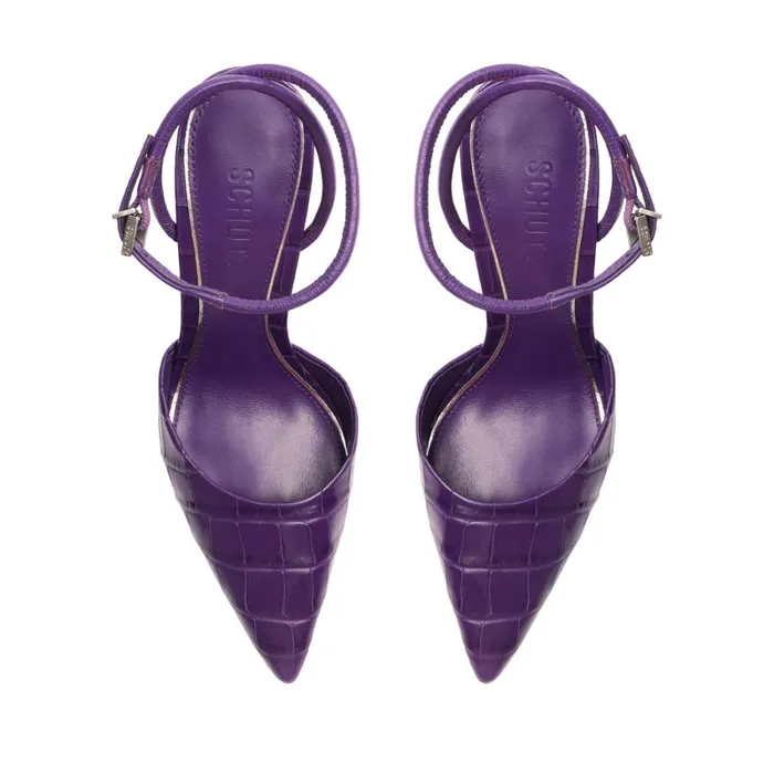 Pumps Deby Leather Pump Purple Cherry Schutz Shoes Pumps