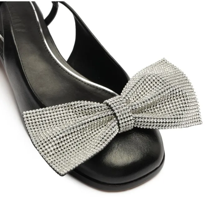 Pumps Dorothy Bow Leather Pump Black Schutz Shoes Pumps