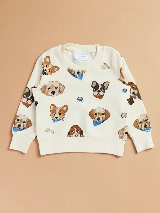 Puppy Pals Crewneck Set Ivory Boy Altar039d State Tops Puppy Pals Crewneck Set Ivory Boy Altar039d State Tops