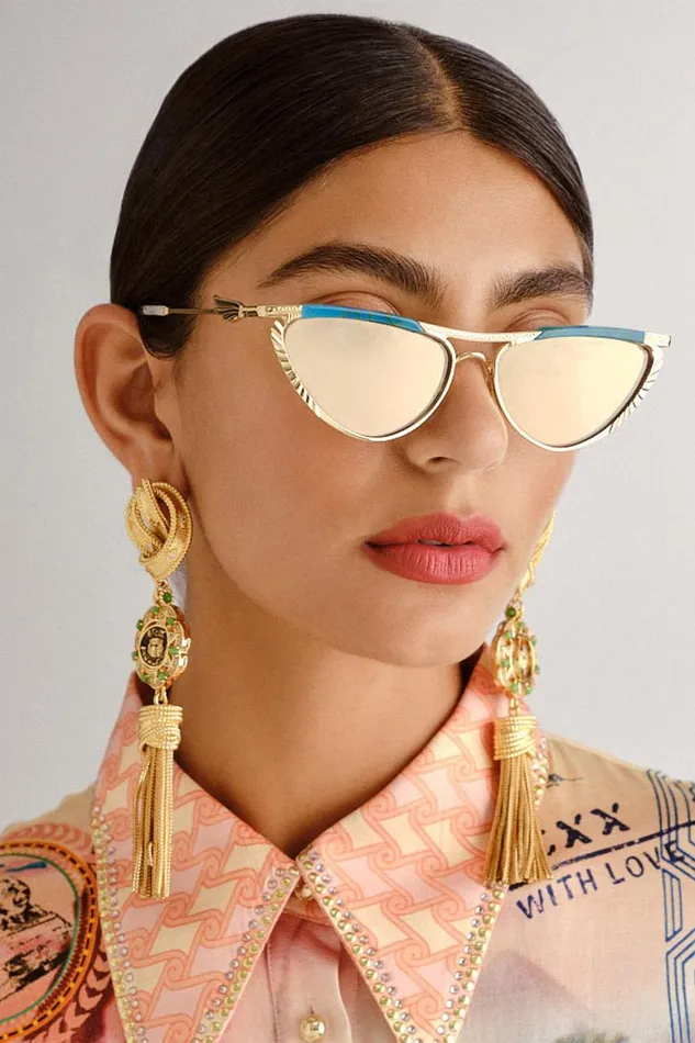 PYRAMID PARAMOUR SUNGLASSES TURQUOISE MARBLE Turquoise Marble WomensMens Camilla Sunglasses