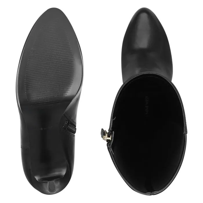 Quizme Platform Boots Black Leather Women Nine West Boots and Booties Quizme Platform Boots Black Leather Women Nine West Boots and Booties