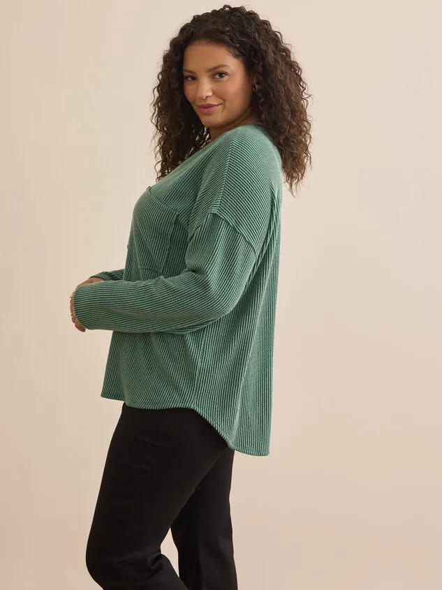 Rayna Urban Ribbed Tunic Hunter Women Altar039d State Tops Rayna Urban Ribbed Tunic Hunter Women Altar039d State Tops