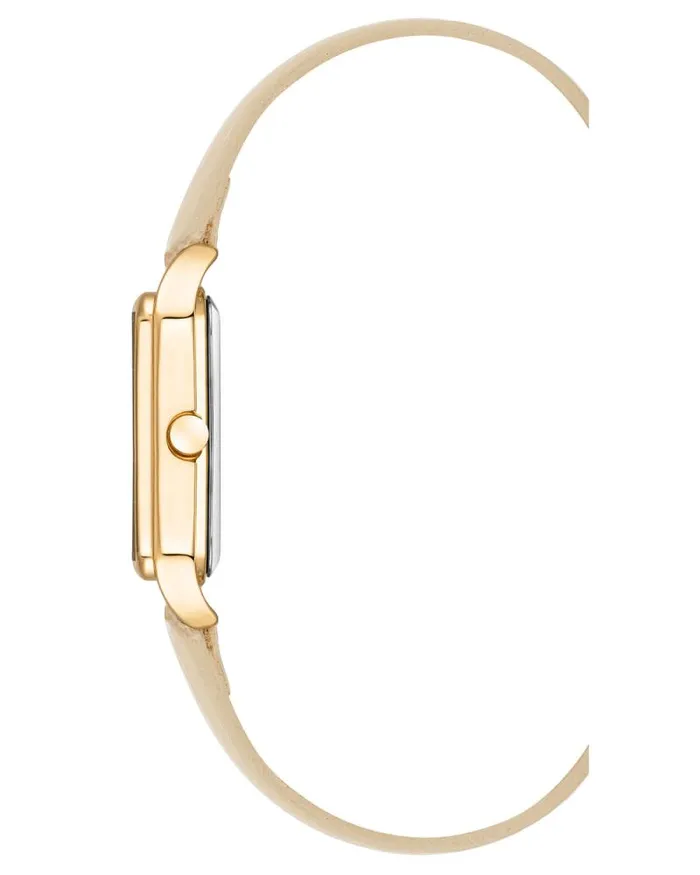 Rectangular Case Strap Watch Goldcream Women Nine West Straps Rectangular Case Strap Watch Goldcream Women Nine West Straps