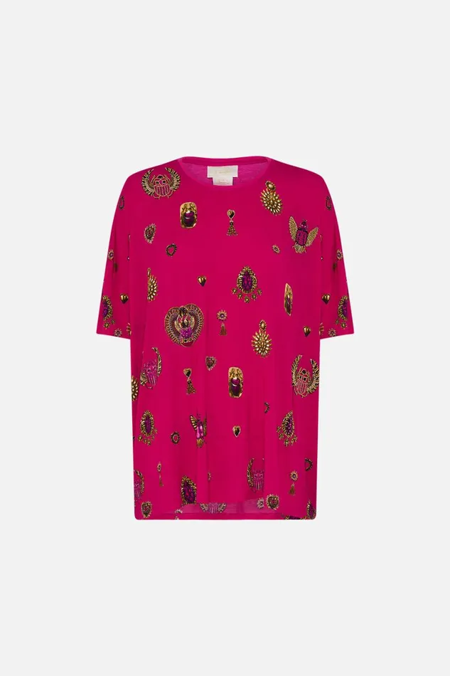 RELAXED FIT DROP SHOULDER TEE KISSED BY A COBRA Kissed By A Cobra Womens Camilla Tees