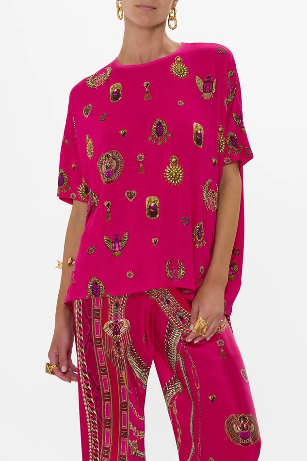 RELAXED FIT DROP SHOULDER TEE KISSED BY A COBRA Kissed By A Cobra Womens Camilla Tees
