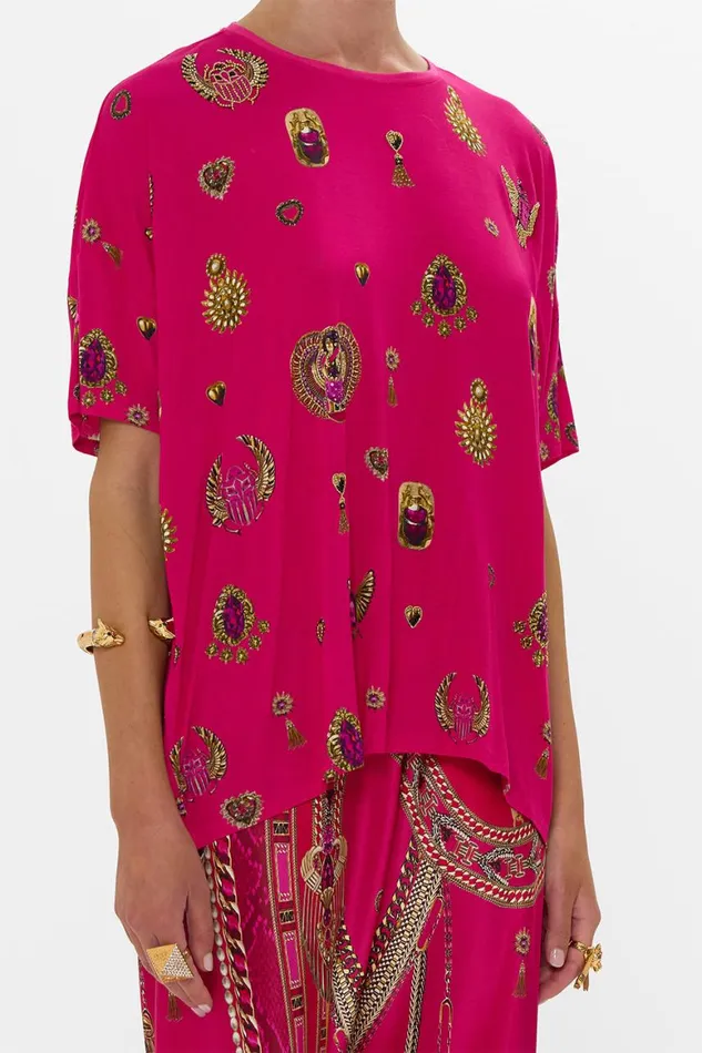 RELAXED FIT DROP SHOULDER TEE KISSED BY A COBRA Kissed By A Cobra Womens Camilla Tees
