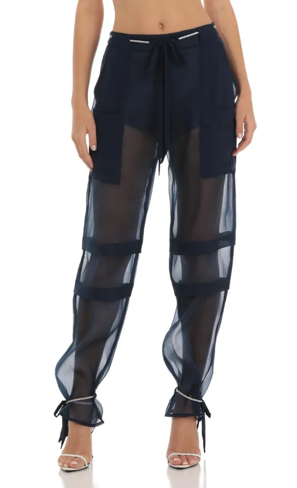 Rhinestone Pants Navy Women LUCY IN THE SKY Pants Rhinestone Pants Navy Women LUCY IN THE SKY Pants