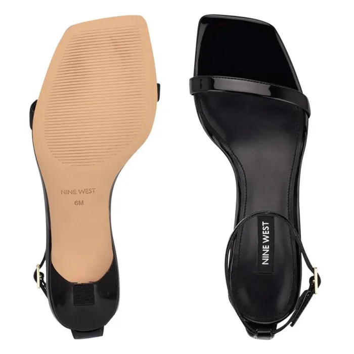 Ripe Heeled Sandals Black Patent Women Nine West Heels Ripe Heeled Sandals Black Patent Women Nine West Heels