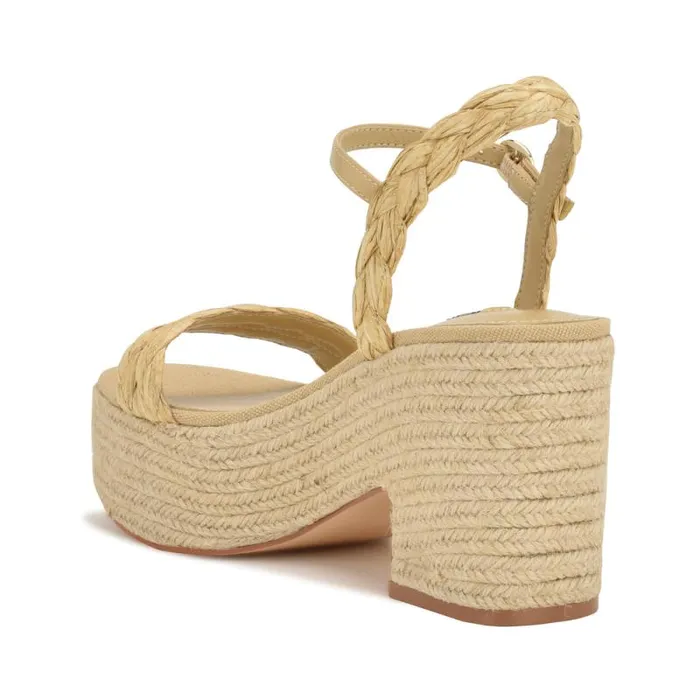 Rivva Heeled Espadrille Sandals Natural Raffia Women Nine West Heels Rivva Heeled Espadrille Sandals Natural Raffia Women Nine West Heels