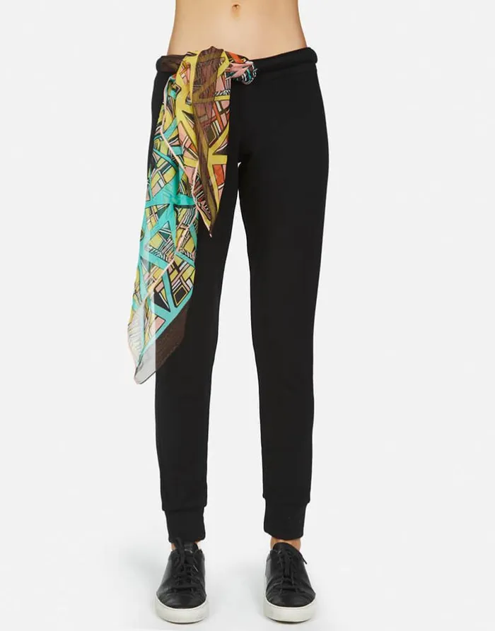 Rosario Scarf Black Women Lauren Moshi Long Sweatpants