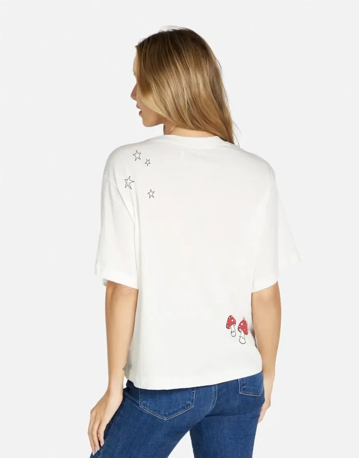 Rue Mini Mushrooms Milk Women Lauren Moshi Short Sleeve