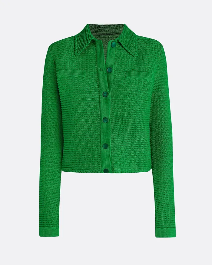 Safiyaa Icons Women Artemis Emerald Crochet Jacket Emerald