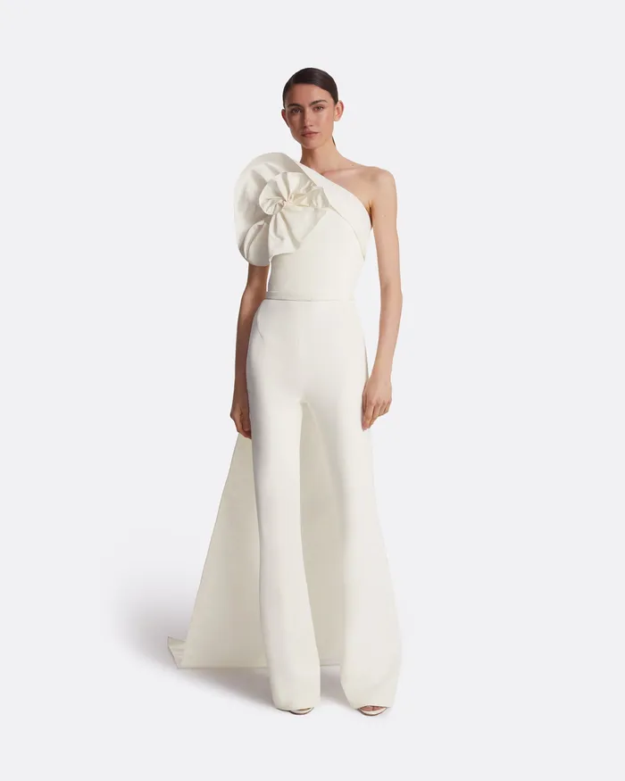 Safiyaa Omi Ivory Jumpsuit Ivory Women Bridal