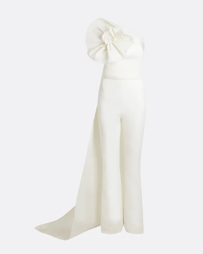 Safiyaa Omi Ivory Jumpsuit Ivory Women Bridal