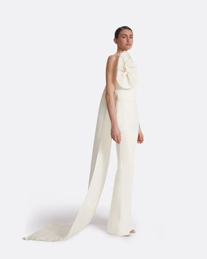 Safiyaa Omi Ivory Jumpsuit Ivory Women Bridal