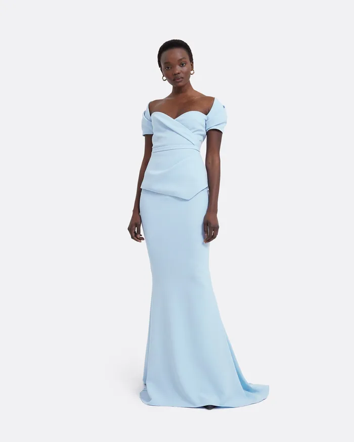 Safiyaa Skirts Women Gayeta Pale Blue Skirt Pale Blue