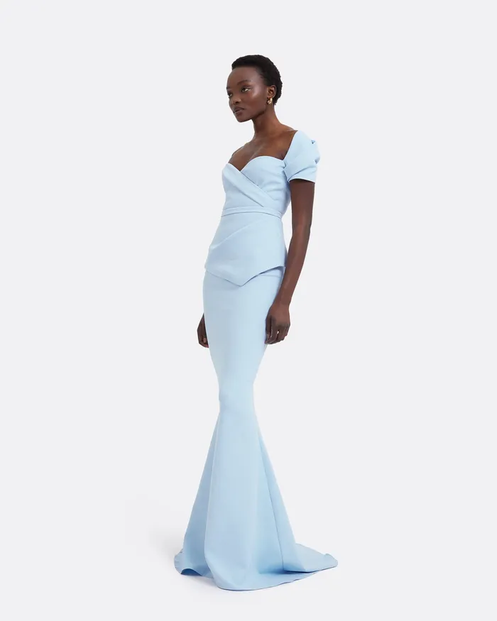 Safiyaa Skirts Women Gayeta Pale Blue Skirt Pale Blue