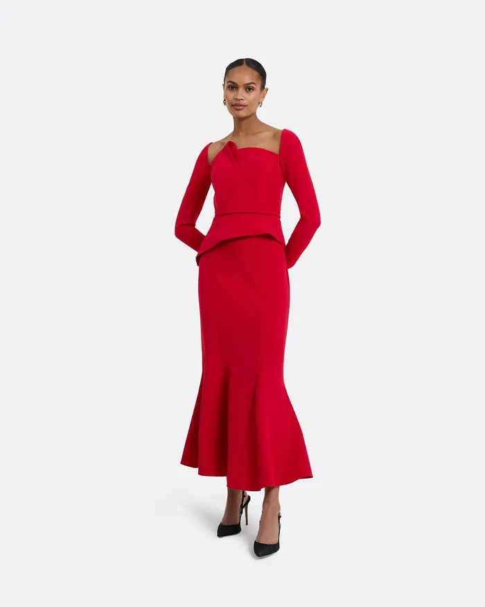 Safiyaa Skirts Women Sol Crimson Skirt Crimson
