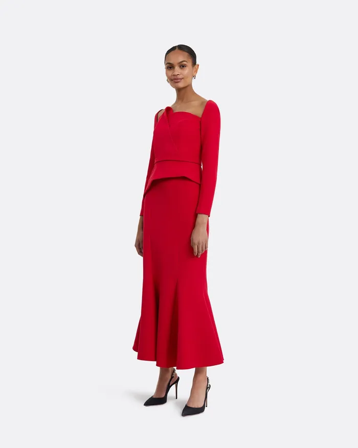 Safiyaa Skirts Women Sol Crimson Skirt Crimson